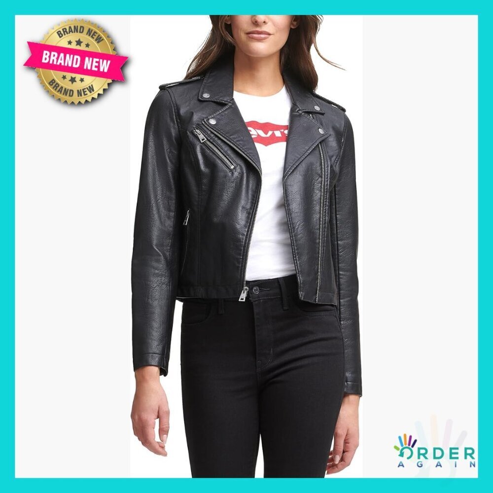 Classic Faux Leather Moto Jacket Chic Retro Biker Style Tailored Fit